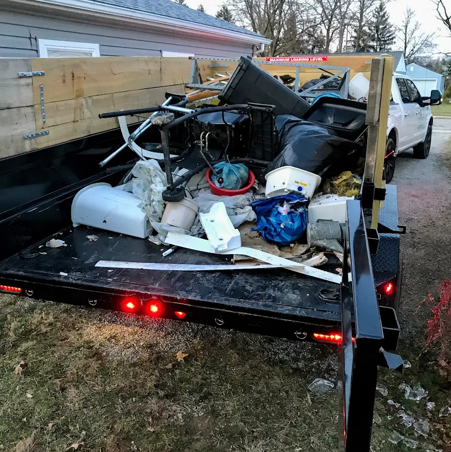 Roll-off dumpster delivered to a residential driveway in Argyle
